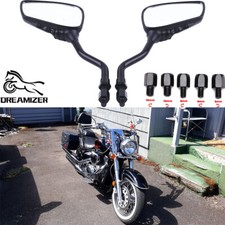 For Harley Eletra Glide Black Motorcycle Skull Claw Rearview Mirrors 8mm 10mm UK