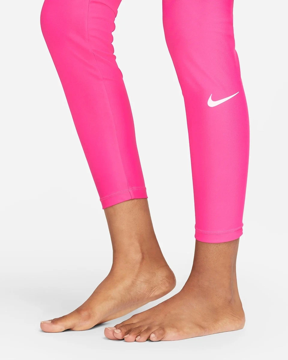 Nike Swim Women s Essential Slim Long Legging Pink Prime eBay