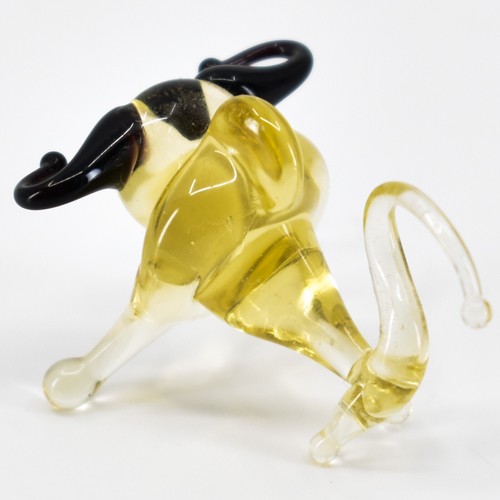 Estatuilla de vidrio soplado toro de carga pequeña hecha a mano con lámpara ucraniana - Imagen 3 de 5