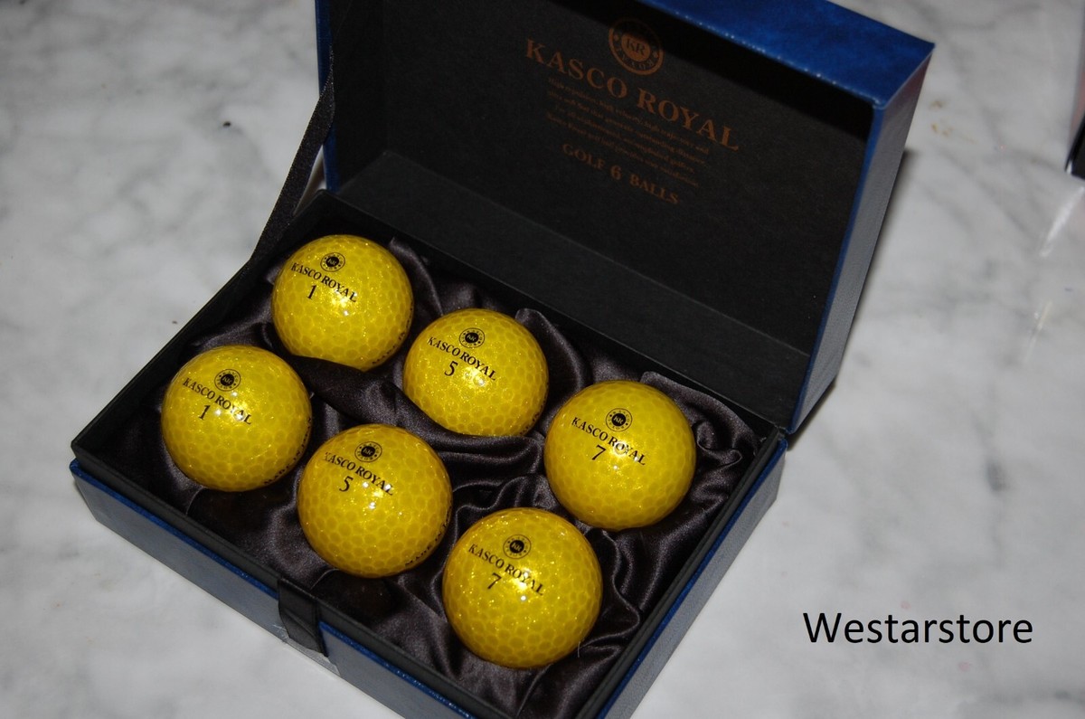 KASCO ROYAL GOLDEN 6 GOLF BALLS LUXURY GIFT PACK JAPAN | eBay