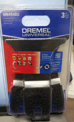 DREMEL MM494BU UNIVERSAL BI-METAL BLADES 3PC NEW