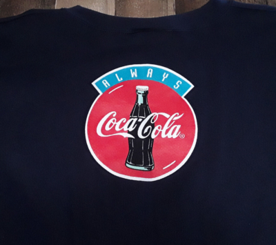 Vintage 90's Coca Cola Polar Bear Sweatshirt Coke Mens XL Blue USA