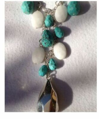 MAJOR SCORE!**** NEW Simon Sebbag 925 Necklace Turquoise/Quartz-Gorgeous! Sale!!