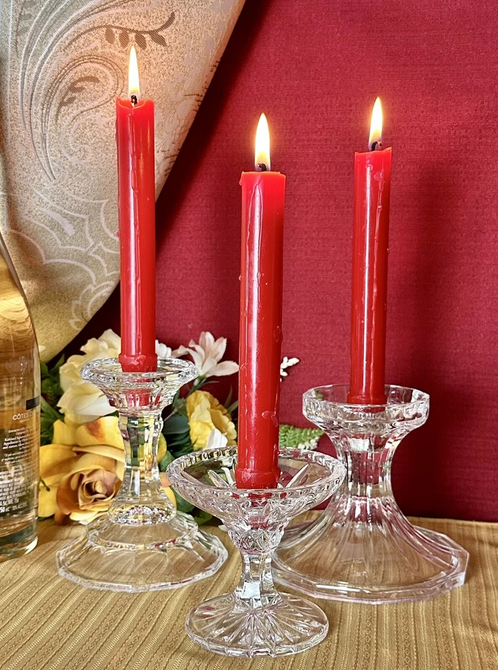 Crystal Hurricane Candle Holders Mixed Lot Party / Wedding Centerpiece Decor 3 - - Image 3 of 4