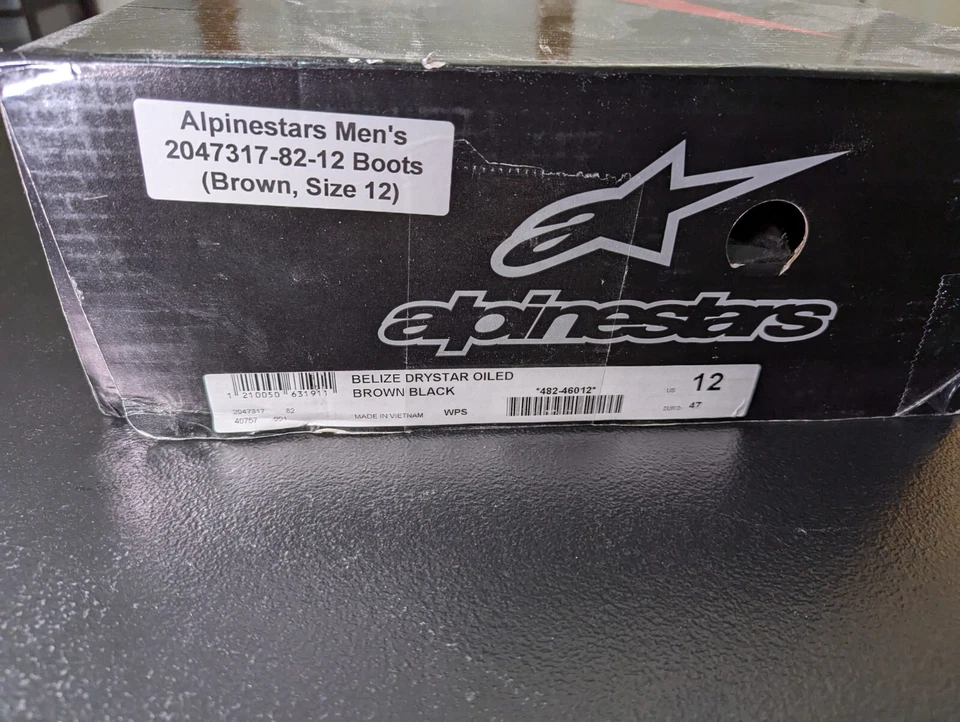 Botas Alpinestars Belice Drystar - Aventura Impermeable (Marrón) EE. UU. 12/UE 47 Foto 4 de 4