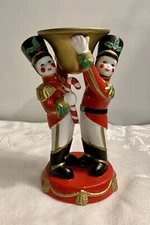 Festive Christmas Toy Soldier PartyLite Taper Candle Holder Retired!