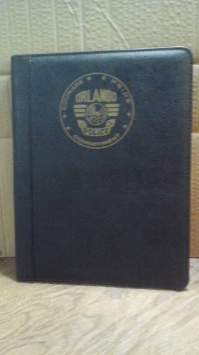 Orlando Police Department Black Faux Leather Notebook Folder