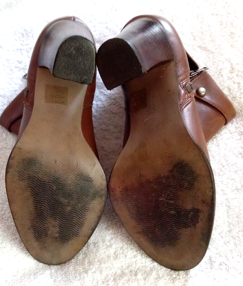 Bottines San Marina Cuir Marron - Taille 36 BE - Occasion Très Bon état