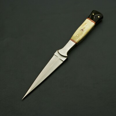 Hand Forged Stainless  Steel Hunting  Boot Knife with Leather Sheath 