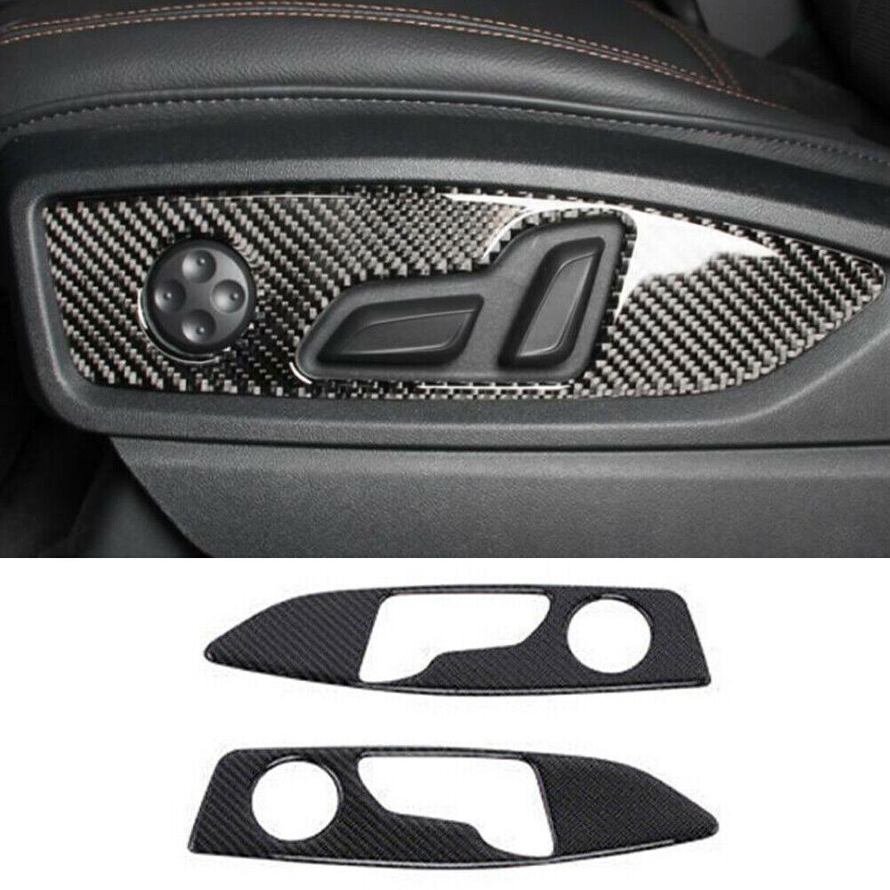 Fit For Audi Q5 2018-2021 Carbon Fiber Seat Adjustment Handle Panel Trim 2*