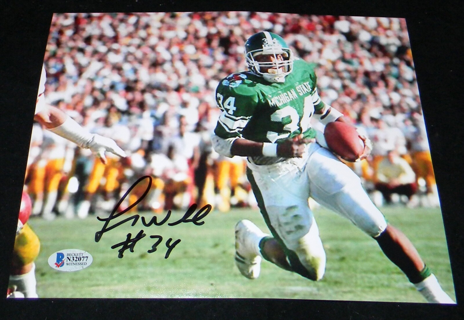 Lorenzo White Autographed Signed Michigan State Spartans 8x10 PHOTO BECKETT 
