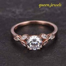 2.2CT Round Cut Lab-Created Diamond Engagement Wedding 14K Rose Gold Finish Ring