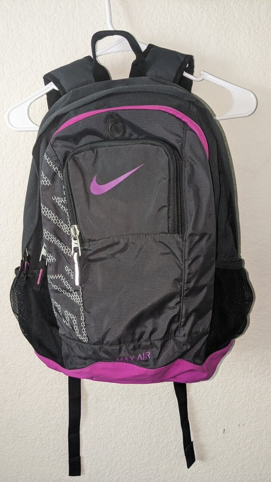 NIKE MAX AIR Purple and Grey Womans Backpack 17 Inches