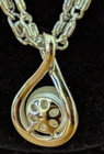 Sarah Coventry Pearl and CZ's Pendant double choker necklace. Silver necklace 15 — photo 5