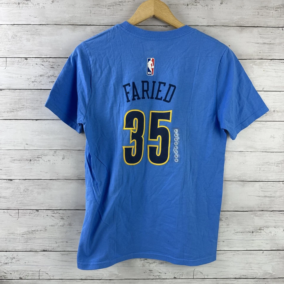 Camiseta ADIDAS NBA Denver Nuggets Kenneth Faried Manga Corta Jóvenes Niños Grande Foto 3 de 4