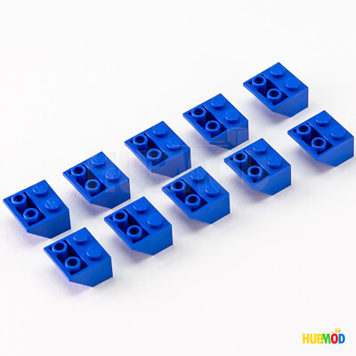 Lot of 10 LEGO Blue 2x2 3660 Slope 45 Inverted Roof Tile Brick Blocks Parts NEW