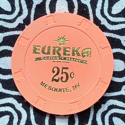 Eureka Hotel 25c $0.25 Mesquite, Nevada Poker Gaming Casino Chip V430