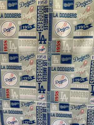 Dodgers fabric 100% cotton by yard 36