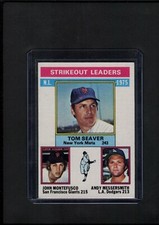 1976	Topps 	NL K Leaders		Tom Seaver/John Montefusco/Andy Messersmith	203						