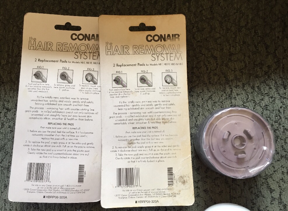 CONAIR The Hair Removal System plus 7 Replacement Pads New! eBay