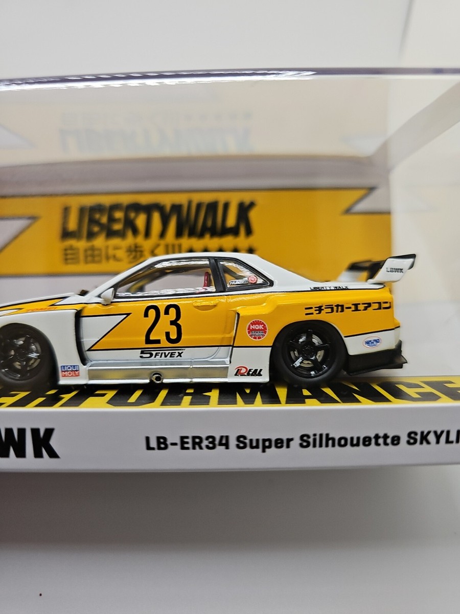 NISSAN SKYLINE LB-ER34 SUPER SILHOUETTE #23 WHITE 1/43 NISSAN SKYLINE LB-ER34 SUPER SILHOUETTE #23 WHITE 1/43