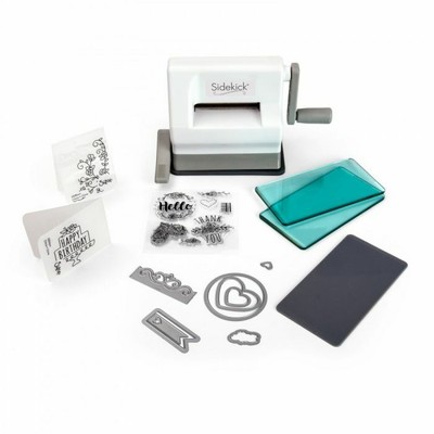 Sizzix Sidekick Starter Kit Grau & Weiß Stanzmaschine 22 Stück Kartenherstellung