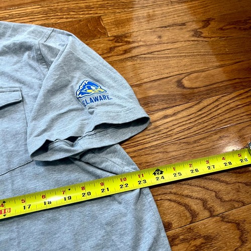 Under Armour Polo Shirt Mens Gray 2XL XXL Delaware Blue Hens Casual Pocket Tops - Picture 7 of 9