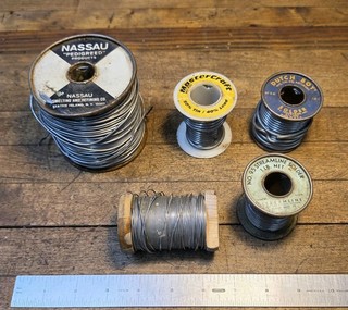 Vintage Lead Wire Solder Spools Lot Nassau Dutch Boy Mastercraft Streamline 7 Lb