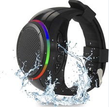 Frewico upgraded wearable Bluetooth speaker watch, TF card slot, TWS stereo soun