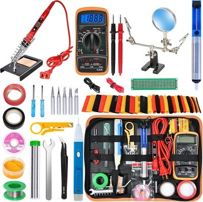 Soldering Iron Kit,80W LCD Digital Soldering Gun with Adjustable Temperature Con