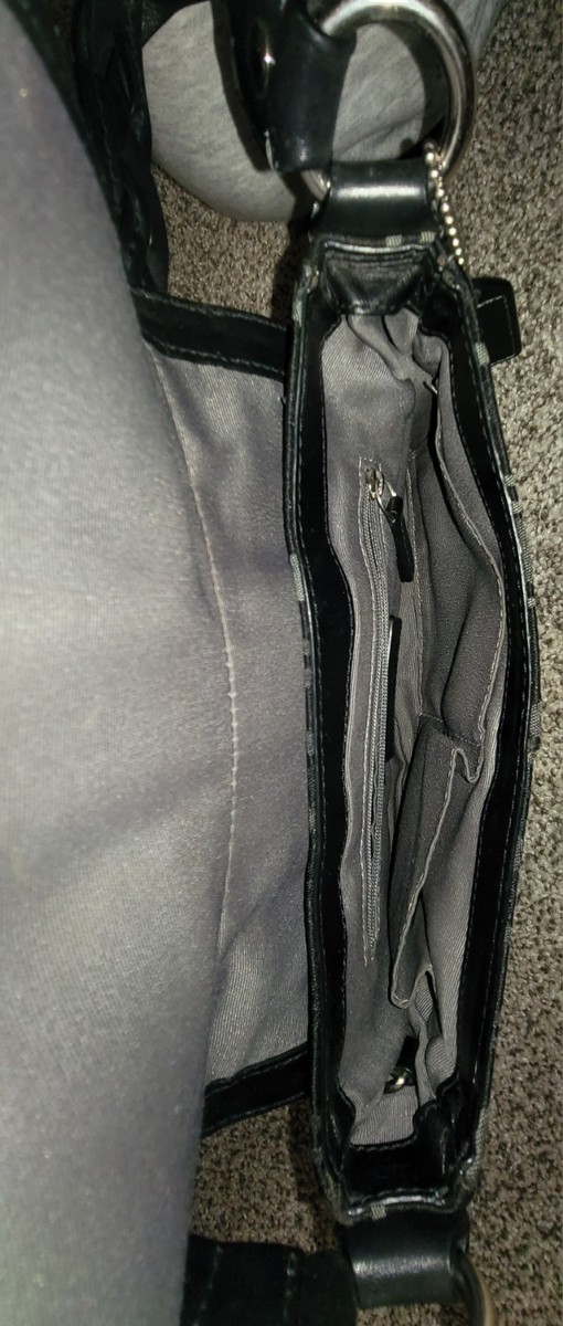 Vintage Y2K Coach Soho Flap Bag #10992 – Black/Grey- Braided Strap