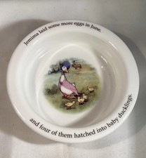 Royal Doulton Work Of Beatrix Potter F.W. Co.1997 Jemima Porcelain Child Bowl