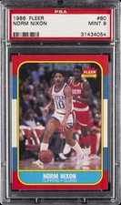 1986 FLEER #80 NORM NIXON PSA 9