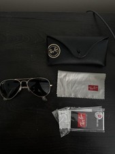 RAY BAN RB3025 W3234 Gold Aviator 55 mm Unisex Sunglasses