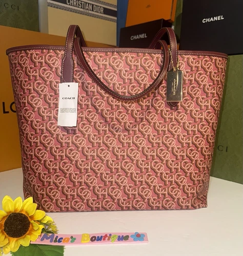 ?Nuova con etichette $398 Coach #CF342City Tote con stampa monogramma Coach ?ESAURITA in negozio?