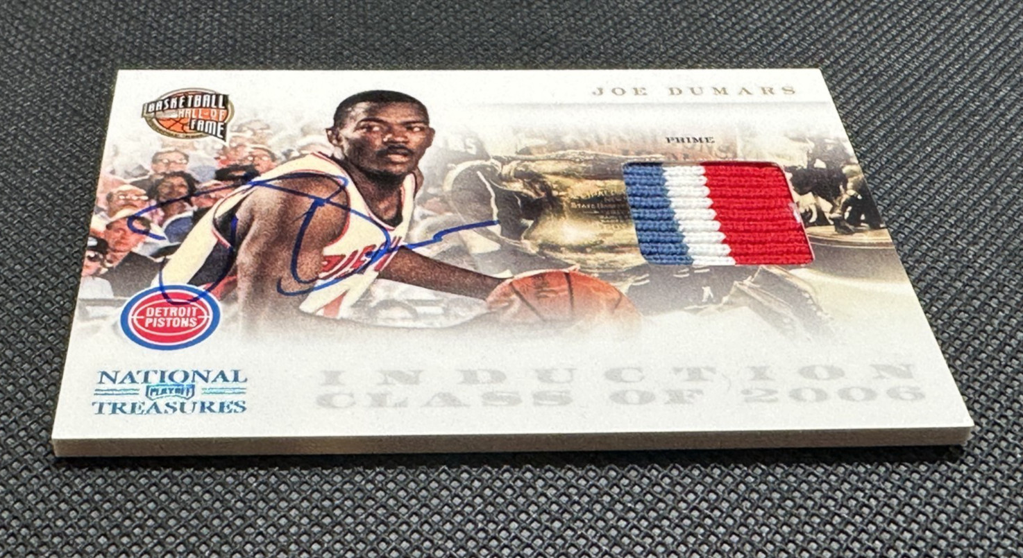 2011 National Treasures 3 Color PRIME PATCH AUTO /25 Joe Dumars HOF Ultra RARE! view 4