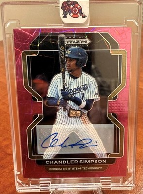 2022 Panini Prizm Draft Picks - Chandler Simpson #PDP70 Neon Pink Velocity Prizm