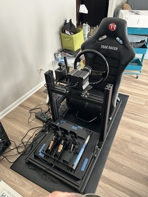 Trak Racer TR Racing Simulator Seat/Cockpit w/ MOZA R9 Wheel, Pedals & Shifter