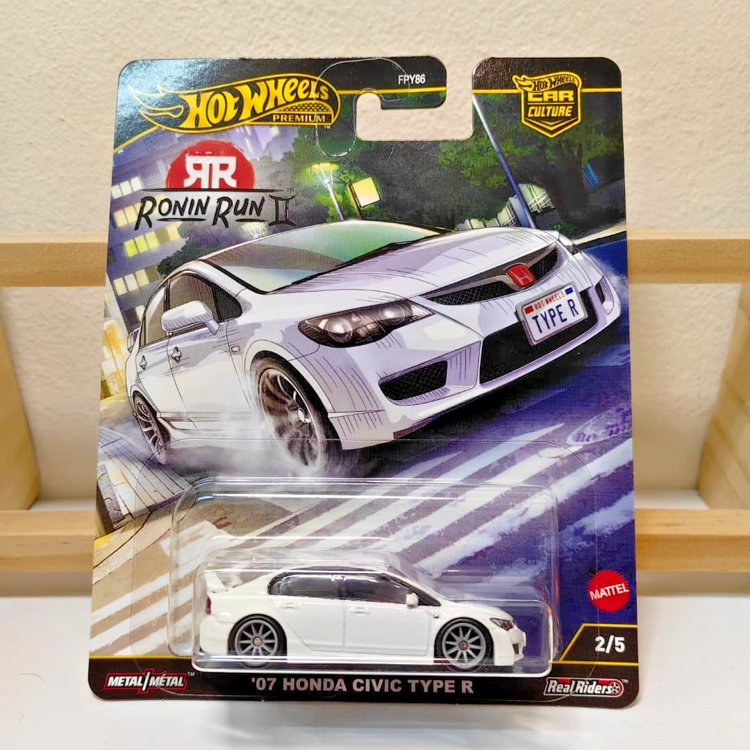 ホットウィール ローニンラン ホンダ シビック タイプR 20台 Hot Wheels 2025 Ronin Run Honda Civic Type R White (Ready Stock