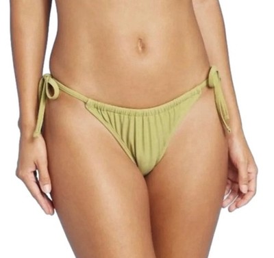xhilaration Juniors M side tie high leg scoop waist String bikini bottoms New
