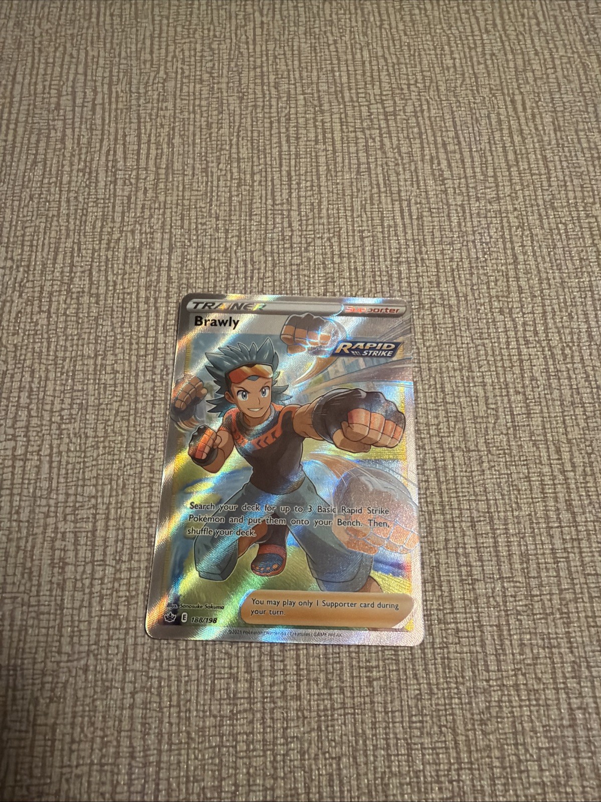 Brawly (Full Art) Ultra Rare SWSH06: Chilling Reign 188/198 NM