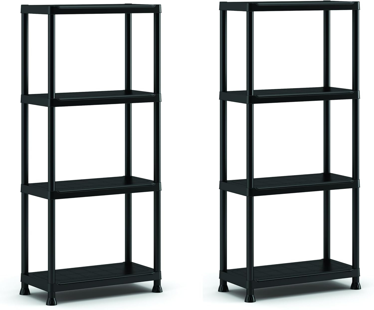 2 Scaffali Componibili per Casa e Lavanderia - 60cm Nero Anti-Muffa