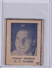 1948 R346 Blue Tint #42 Tommy Henrich - New York Yankees