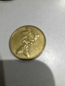 Sonic the Hedgehog Token Vintage Arcade Game Token No Cash Value coin 