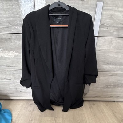 Dakota Blue Black Women's Shawl Collar Blazer Jacket Size M Polyester Lined