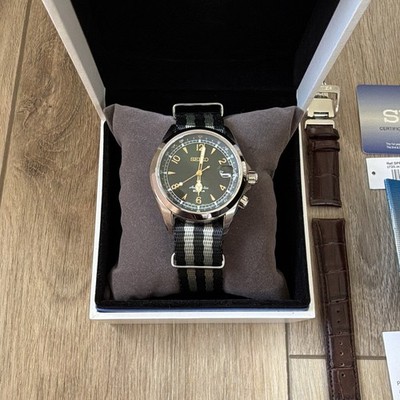 Seiko SPB121 Automatic Men's 39mm Green Dial 200m Date Steel Nylon Strap Box