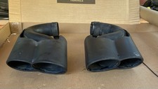 2006 PORSCHE CAYENNE 955 TURBO S REAR LEFT & RIGHT EXHAUST MUFFLER TIP SET OEM