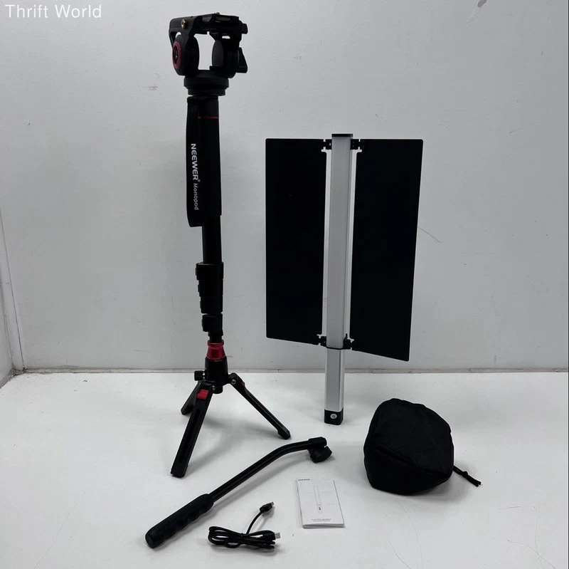 Neewer GM76 Aluminum Monopod RGB1 LED