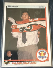 Upper Deck 1990-91 Mike Ricci #355 Philadelphia Flyers NHL Number 1 Draft Card