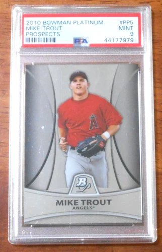 2010 Bowman Platinum Mike Trout RC (#PP5) - PSA MINT 9